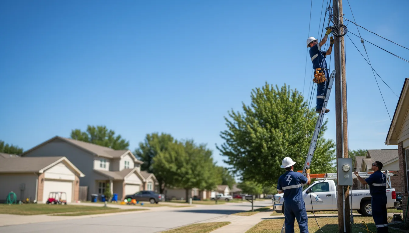 Residential electrician providing installation services in Ganado, TX